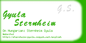 gyula sternheim business card